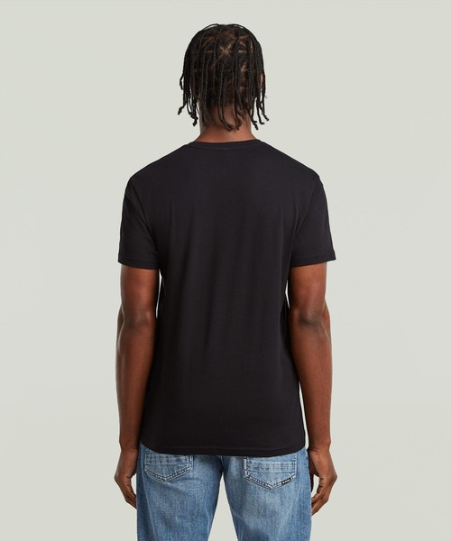 G-STAR（ジースター）の「ORIGINALS T-SHIRT/ブランドロゴTシャツ（Tシャツ/カットソー・メンズ・ホワイト/ダークブラック・SMALL/MEDIUM/LARGE/X-LARGE/X-SMALL）」の12枚目の写真