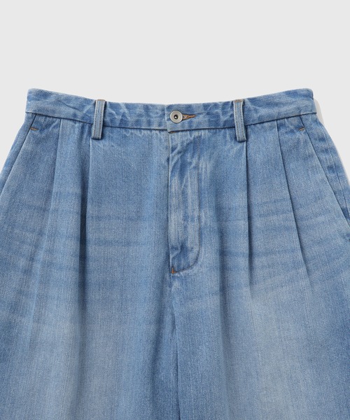 ADAM ET ROPE'（アダムエロペ）の「ダメージデニム バギー イージー ショーツ / ADAM ET ROPE' JEANS（デニムパンツ・メンズ・サックスブルー/ブラック系その他3・M/L）」の12枚目の写真