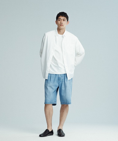 ADAM ET ROPE'（アダムエロペ）の「ダメージデニム バギー イージー ショーツ / ADAM ET ROPE' JEANS（デニムパンツ・メンズ・サックスブルー/ブラック系その他3・M/L）」の13枚目の写真