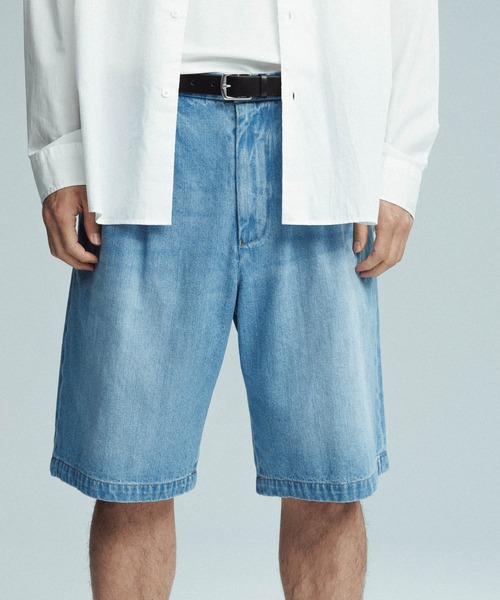 ADAM ET ROPE'（アダムエロペ）の「ダメージデニム バギー イージー ショーツ / ADAM ET ROPE' JEANS（デニムパンツ・メンズ・サックスブルー/ブラック系その他3・M/L）」の17枚目の写真