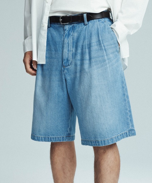 ADAM ET ROPE'（アダムエロペ）の「ダメージデニム バギー イージー ショーツ / ADAM ET ROPE' JEANS（デニムパンツ・メンズ・サックスブルー/ブラック系その他3・M/L）」の18枚目の写真