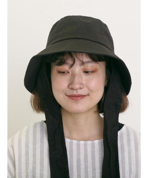 Samansa Mos2（サマンサ モスモス）の「【UVカット/消臭効果】ダウンブリムリボン付きハット（ハット・レディース・チャコールグレー/キナリ・F）」の8枚目の写真