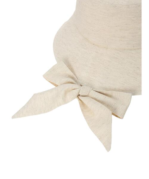 Samansa Mos2（サマンサ モスモス）の「【UVカット/消臭効果】ダウンブリムリボン付きハット（ハット・レディース・チャコールグレー/キナリ・F）」の21枚目の写真