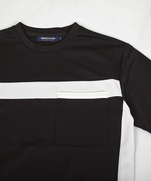 UNION STATION(ユニオンステーション)の「【接触冷感】キシリトールパネル切り替えポンチTシャツ(Tシャツ/カットソー・メンズ・ブラック/ホワイト・LL/L/M)」の20枚目の写真