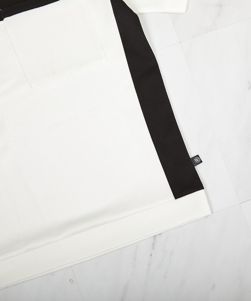 UNION STATION（ユニオンステーション）の「【接触冷感】キシリトールパネル切り替えポンチTシャツ（Tシャツ/カットソー・メンズ・ブラック/ホワイト・LL/L/M）」の6枚目の写真