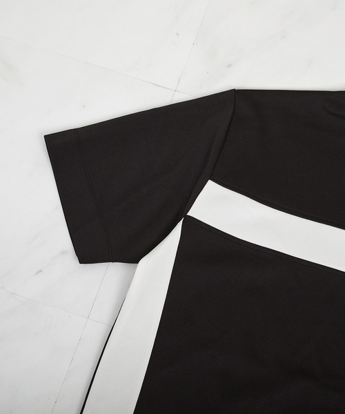 UNION STATION（ユニオンステーション）の「【接触冷感】キシリトールパネル切り替えポンチTシャツ（Tシャツ/カットソー・メンズ・ブラック/ホワイト・LL/L/M）」の9枚目の写真