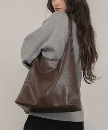 HEILIS（ヘイリス）の「ポーチ付きワンショルダートートバッグ/通勤 通学 バッグ A4 ワンショルダー ハンドバッグ トート 合皮 ブラック ブラウン 韓国 オフィスカジュアル（トートバッグ）」