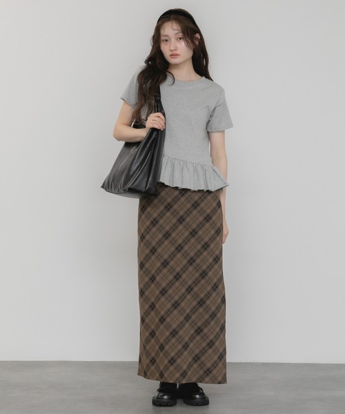 HEILIS(ヘイリス)の「ポーチ付きワンショルダートートバッグ/通勤 通学 バッグ A4 ワンショルダー ハンドバッグ トート 合皮 ブラック ブラウン 韓国 オフィスカジュアル(トートバッグ・レディース・ブラック/ブラウン・FREE)」の6枚目の写真