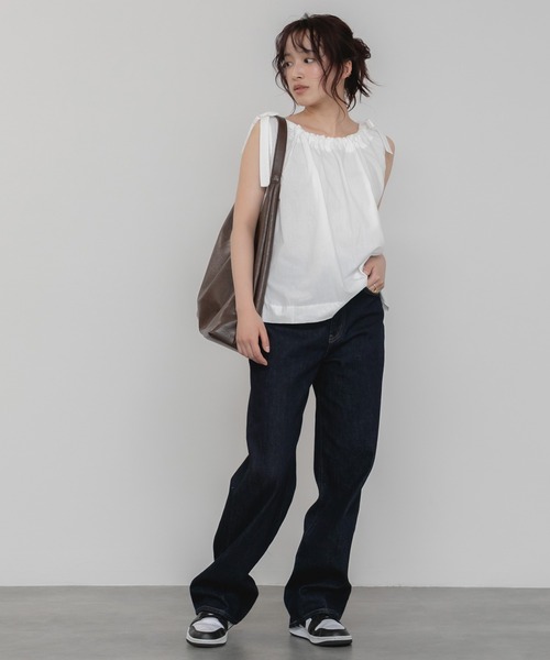 HEILIS(ヘイリス)の「ポーチ付きワンショルダートートバッグ/通勤 通学 バッグ A4 ワンショルダー ハンドバッグ トート 合皮 ブラック ブラウン 韓国 オフィスカジュアル(トートバッグ・レディース・ブラック/ブラウン・FREE)」の12枚目の写真