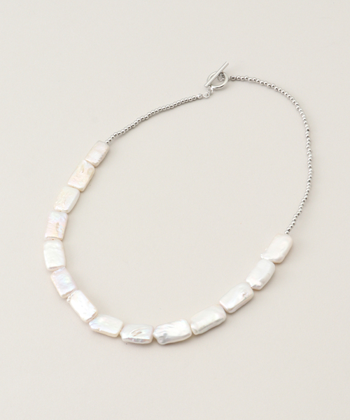 Spick & Span(スピックアンドスパン)の「MIHOKO SAKAI / ミホコサカイ スクエアパールネックレス(ネックレス・レディース・シルバー・FREE)」の5枚目の写真