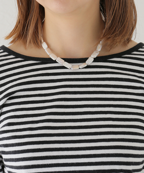 Spick & Span(スピックアンドスパン)の「MIHOKO SAKAI / ミホコサカイ スクエアパールネックレス(ネックレス・レディース・シルバー・FREE)」の10枚目の写真