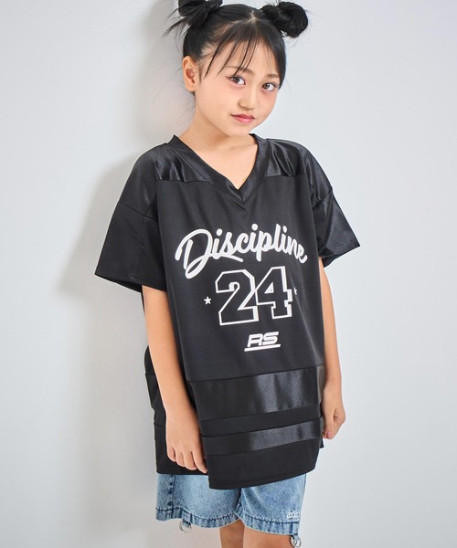 ANAP kids(アナップキッズ)の「ナンバリングトップス(ジュニアお揃い)(Tシャツ/カットソー・キッズ・ブラック/シルバー/ネイビー・110/130/120)」の5枚目の写真