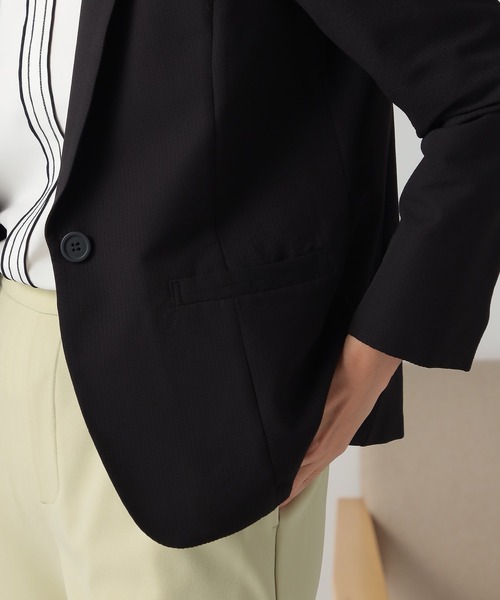 GALLORIA（ギャローリア）の「【キレメクシリーズ】サッカーテーラージャケット（テーラードジャケット・レディース・ネイビー/ブラック・L/LL/S/M）」の5枚目の写真