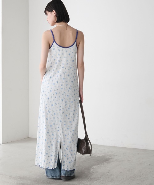 forksy.(フォルクシー)の「【forksy.】【サイズ展開あり】カップ付き 裾メロー&スリット キャミワンピ(ワンピース・レディース・オフホワイト/グレイッシュベージュ・L/M)」の8枚目の写真