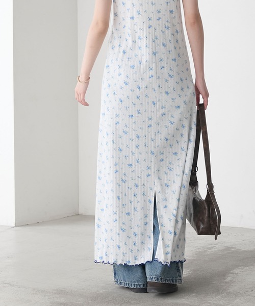 forksy.(フォルクシー)の「【forksy.】【サイズ展開あり】カップ付き 裾メロー&スリット キャミワンピ(ワンピース・レディース・オフホワイト/グレイッシュベージュ・L/M)」の12枚目の写真