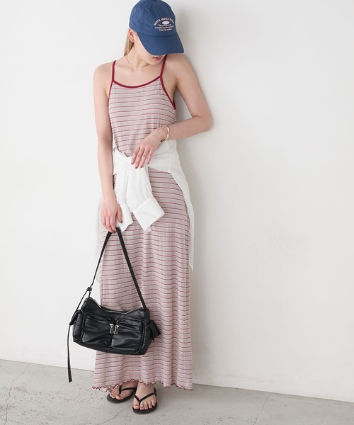 forksy.】【サイズ展開あり】カップ付き 裾メロー＆スリット