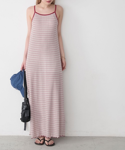 forksy.(フォルクシー)の「【forksy.】【サイズ展開あり】カップ付き 裾メロー&スリット キャミワンピ(ワンピース・レディース・オフホワイト/グレイッシュベージュ・L/M)」の16枚目の写真