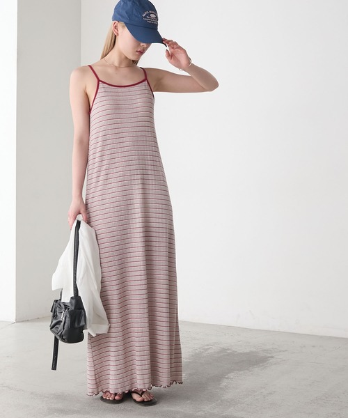 forksy.(フォルクシー)の「【forksy.】【サイズ展開あり】カップ付き 裾メロー&スリット キャミワンピ(ワンピース・レディース・オフホワイト/グレイッシュベージュ・L/M)」の18枚目の写真