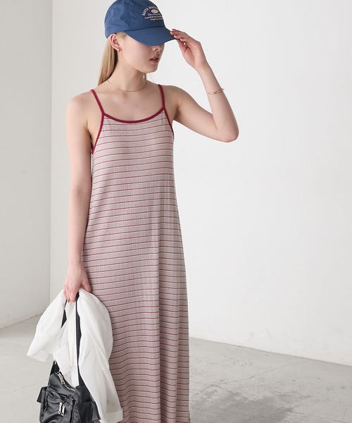 forksy.】【サイズ展開あり】カップ付き 裾メロー＆スリット キャミ
