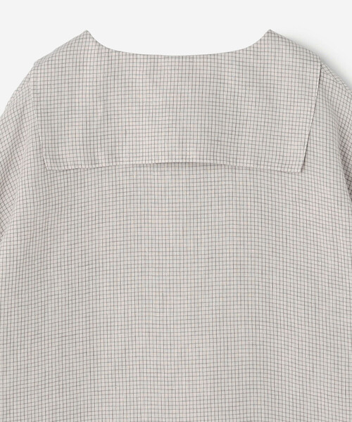 ORCIVAL　セーラー　半袖リネンシャツ　ホワイト ORCIVAL | リネン 半袖セーラーシャツ WOMEN