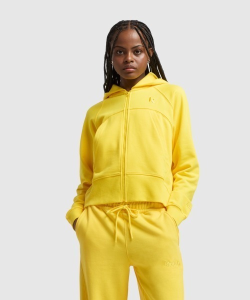 NEW BALANCE ニューバランス ジップ パーカー イエロー サイズ2 L New Balance Klutch Women's Full Zip Hoodie（ニューバランス