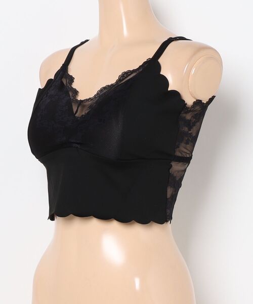 Lace Ladies（レースレディース）の「バックレース スカラップ ノンワイヤー キャミソール ブラ（キャミソール・レディース・ミント/ベージュ/ホワイト/ブラック/グレー・XL/L）」の6枚目の写真