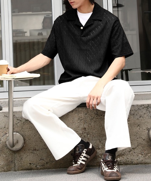 TOBEE(トゥビー)の「【TOBEE】レースシアールーズシャツ(ポロシャツ・メンズ・ブラウン/ブラック/ホワイト・MEDIUM/LARGE/X-LARGE)」の12枚目の写真