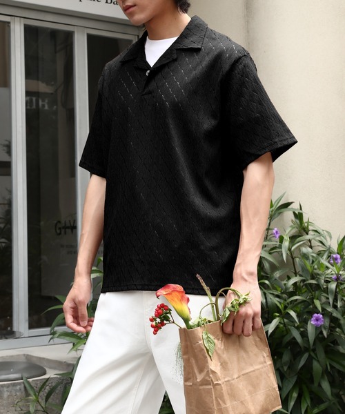 TOBEE(トゥビー)の「【TOBEE】レースシアールーズシャツ(ポロシャツ・メンズ・ブラウン/ブラック/ホワイト・MEDIUM/LARGE/X-LARGE)」の15枚目の写真