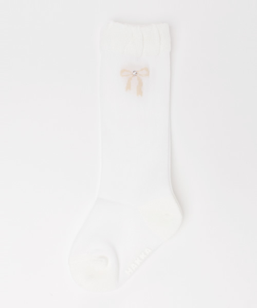 HAKKA BABY（ハッカベビー）の「[ベビー]フィラメントラメソックス（ソックス/靴下・キッズ・ホワイト/ブラック・SMALL/MEDIUM）」の2枚目の写真