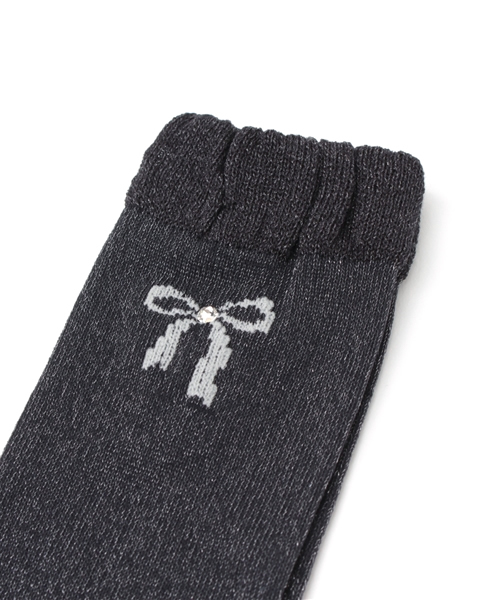 HAKKA BABY（ハッカベビー）の「[ベビー]フィラメントラメソックス（ソックス/靴下・キッズ・ホワイト/ブラック・SMALL/MEDIUM）」の3枚目の写真