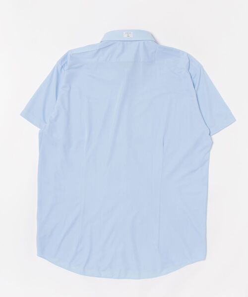TOKYO SHIRTS（トウキョウシャツ）の「形態安定ノンアイロン ボタンダウン 半袖ストレッチビジネスワイシャツ（ビジネスシャツ・メンズ・サックスブルー・首回り45cm/首回り47cm）」の7枚目の写真