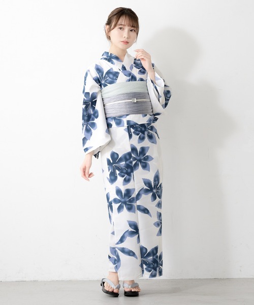 【新品未使用】　ソウビエン SOUBIEN 浴衣 帯セット(セパレート浴衣) 初心者でもプロの着姿”新二部式 セパレート浴衣3点セット（上衣