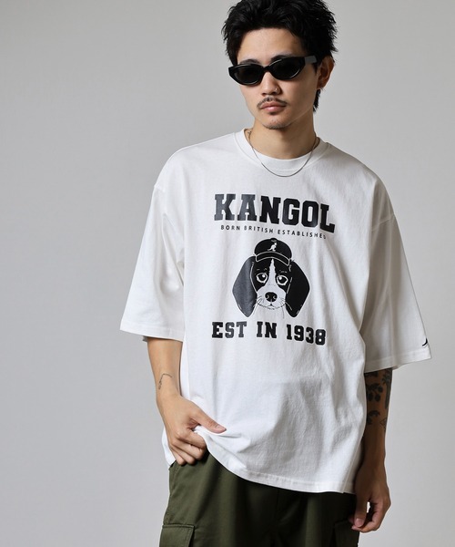 KANGOL(カンゴール)の「KANGOL 刺繍&プリント半袖Tシャツ(Tシャツ/カットソー・メンズ・ブラック/ホワイト/ホワイト系/ホワイト系2/ホワイト系3/ホワイト系4/ブラック系/ブラック系2/ブラック系3/ブラック系4/ホワイト系その他2/ホワイト系その他3/ホワイト系その他4/ホワイト系その他5/ブラック系その他/ホワイト系その他/ホワイト×ブルー/ホワイト×ブラック/ブラック×ホワイト・M/L/XL)」の4枚目の写真