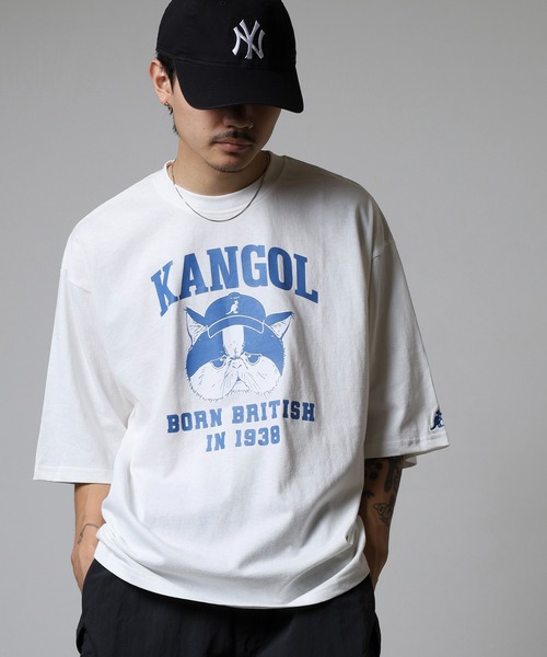 KANGOL(カンゴール)の「KANGOL 刺繍&プリント半袖Tシャツ(Tシャツ/カットソー・メンズ・ブラック/ホワイト/ホワイト系/ホワイト系2/ホワイト系3/ホワイト系4/ブラック系/ブラック系2/ブラック系3/ブラック系4/ホワイト系その他2/ホワイト系その他3/ホワイト系その他4/ホワイト系その他5/ブラック系その他/ホワイト系その他/ホワイト×ブルー/ホワイト×ブラック/ブラック×ホワイト・M/L/XL)」の8枚目の写真