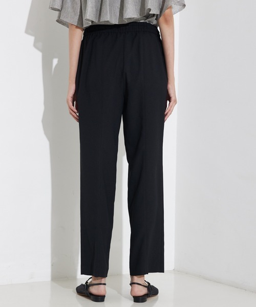 qualite（カリテ）の「バックサテンジョーゼットベンツパンツ/夏服/オフィスカジュアル（スラックス・レディース・イエロー系その他/ブラック/モカ・36/38/34）」の15枚目の写真