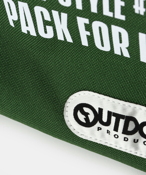 OUTDOOR PRODUCTS（アウトドアプロダクツ）の「452T LARGE PRINT（クラッチバッグ・レディース・チャコールグレー/グリーン・FREE）」の4枚目の写真