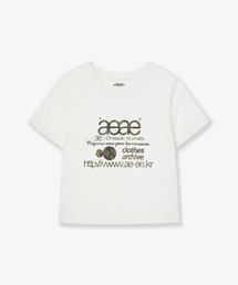 aeae（エーイーエーイー）の「WEB LOGO CROP T-SHIRTS（Tシャツ/カットソー）」