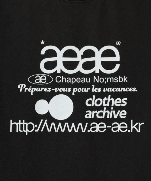 Tシャツ・カットソー AEAE NEW SYMBOL CROP TSHIRTS BLACK WEB LOGO CROP T-SHIRTS（Tシャツ/カットソー）｜aeae