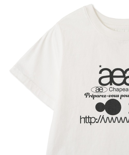 Tシャツ・カットソー AEAE Doodle Web Logo Crop HoodieNAVY WEB LOGO CROP T-SHIRTS（Tシャツ/カットソー）｜aeae