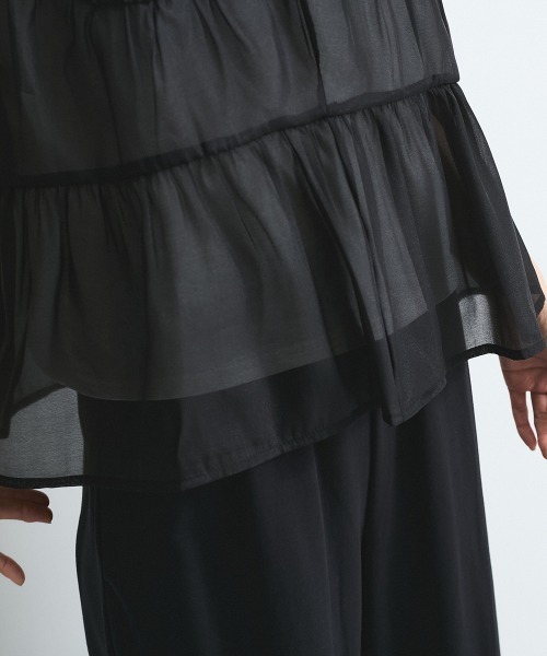 VICKY（ビッキー）の「オーガンジービスチェドッキングトップス≪手洗い可能≫（Tシャツ/カットソー・レディース・アイボリー/オフホワイト・M）」の12枚目の写真