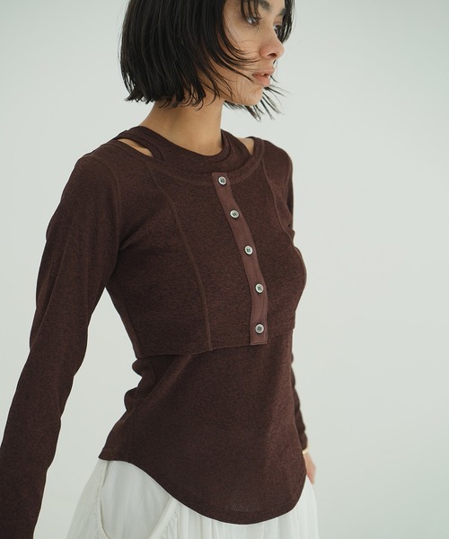 LAYERED COMBI TOPS（Tシャツ/カットソー）｜CLANE（クラネ）の