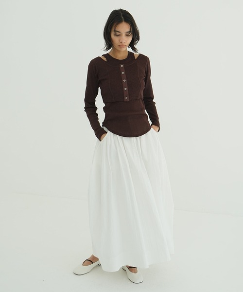 CLANE カットソー セール】POWER SHOULDER CUT TOPS（Tシャツ/カットソー）｜CLANE