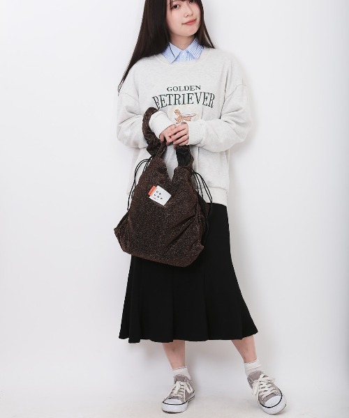 Wpc.（ダブリュピーシー）の「ONDOO byWpc. シャーリングドロストトートバッグ（トートバッグ・レディース・ブラウン/ブラック/グレー/シルバー・FREE）」の8枚目の写真