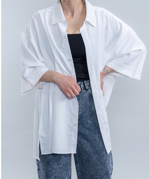 En serio TOKYO(エンソリオトーキョー)の「マルチプリント柄ビックシルエット半袖シャツ(シャツ/ブラウス・メンズ・ホワイト系その他2/ブラック系その他/ブラック系その他3/チャコールグレー/ネイビー系/ブラック/ブラック系その他2/グレー系その他/ホワイト/ホワイト系その他/ブラック系その他4/ライトグレー/ベージュ系その他/ネイビー系1/グレー系その他2/グリーン系その他/ネイビー・MEDIUM/LARGE)」の21枚目の写真