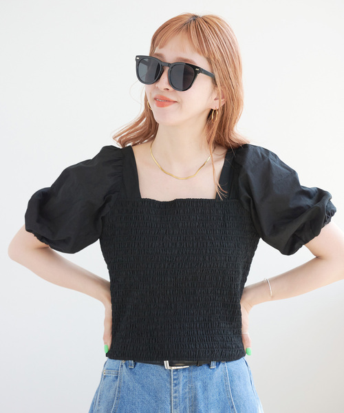 B.C STOCK（ベーセーストック）の「【WEB限定】ウェリントンフレームサングラス（サングラス・レディース・ブラウン/ブラック・FREE）」の8枚目の写真