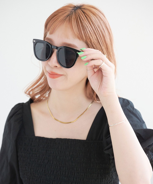 B.C STOCK（ベーセーストック）の「【WEB限定】ウェリントンフレームサングラス（サングラス・レディース・ブラウン/ブラック・FREE）」の6枚目の写真