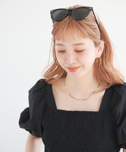 B.C STOCK（ベーセーストック）の「【WEB限定】ウェリントンフレームサングラス（サングラス・レディース・ブラウン/ブラック・FREE）」の4枚目の写真