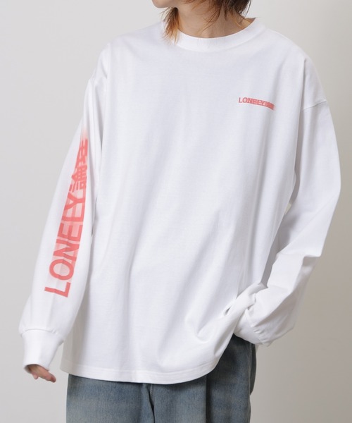 tシャツ LONELY(論理)/ロンリー  MOTION LOGO LONGSLEEVE TEE ロンT レディース セール】LONELY(論理)/ロンリー MOTION LOGO LONGSLEEVE TEE