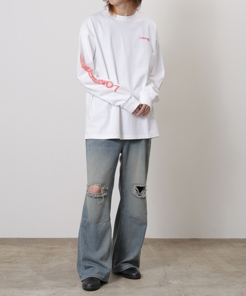 tシャツ LONELY(論理)/ロンリー  MOTION LOGO LONGSLEEVE TEE ロンT レディース セール】LONELY(論理)/ロンリー MOTION LOGO LONGSLEEVE TEE
