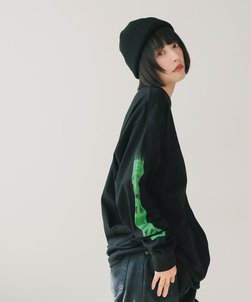 tシャツ LONELY(論理)/ロンリー  MOTION LOGO LONGSLEEVE TEE ロンT レディース セール】LONELY(論理)/ロンリー MOTION LOGO LONGSLEEVE TEE